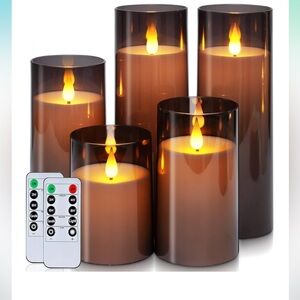 5 Piece Flameless Flickering Candle Set